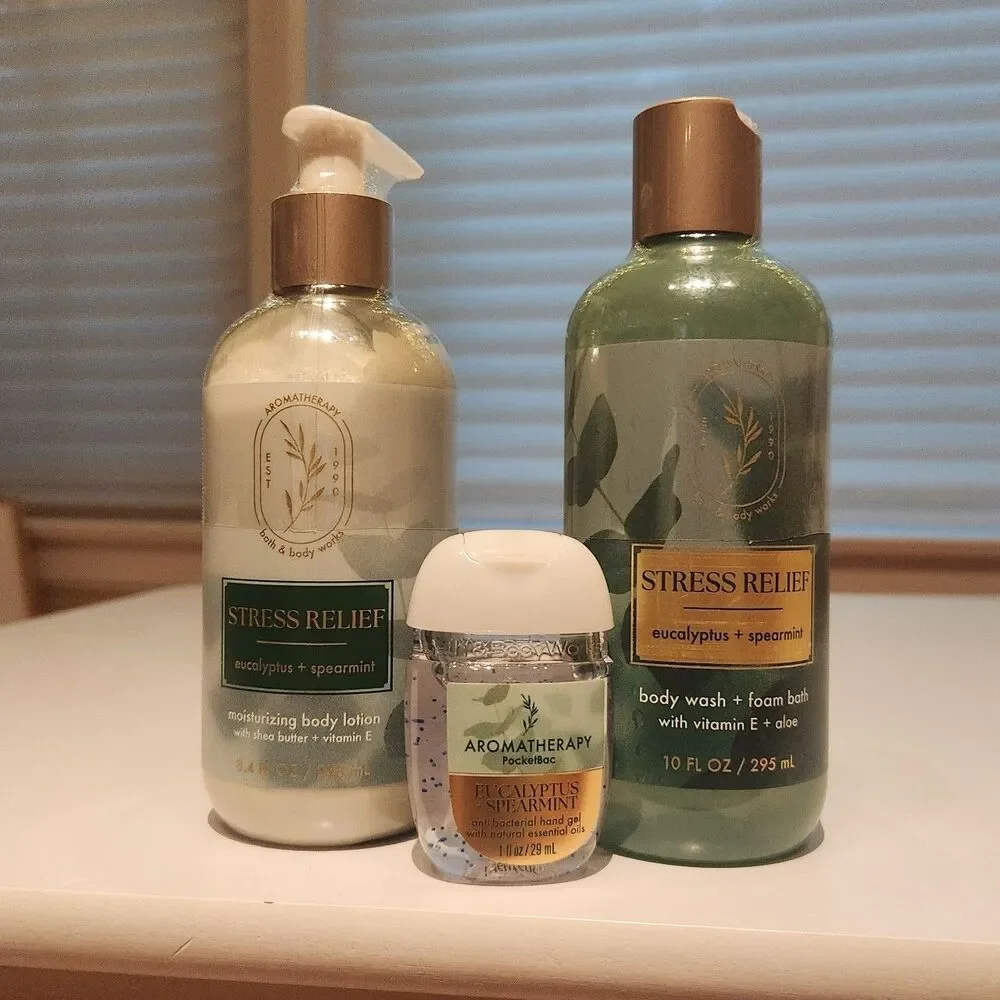 B&BW Stress Relief Aromatherapy Eucalyptus Spearmint Set x3